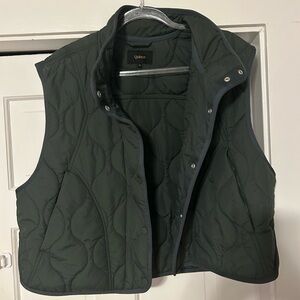 Quince Dark Green Quilted Vest